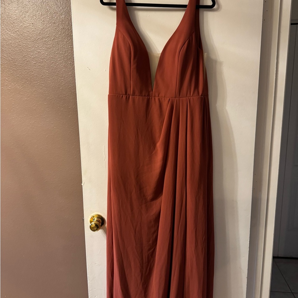 Studio Terracotta Backless Maxi Dress